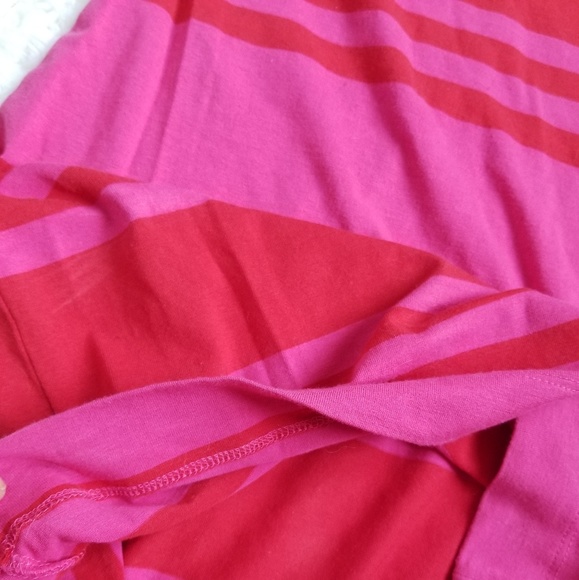 Beautiful Pink / Red Striped Dress, stretchy, SZ 4 - Picture 7 of 8